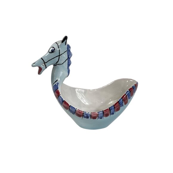 Vintage Aldo Raymor Londi Bitossi Pottery Horse Dish Bowl Planter Italy - Picture 1 of 6